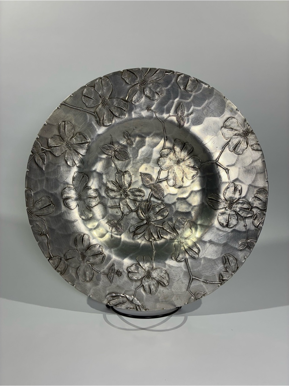 Vintage Wendell August Forge Dogwood Hand Forged Aluminum Plate 12” #541